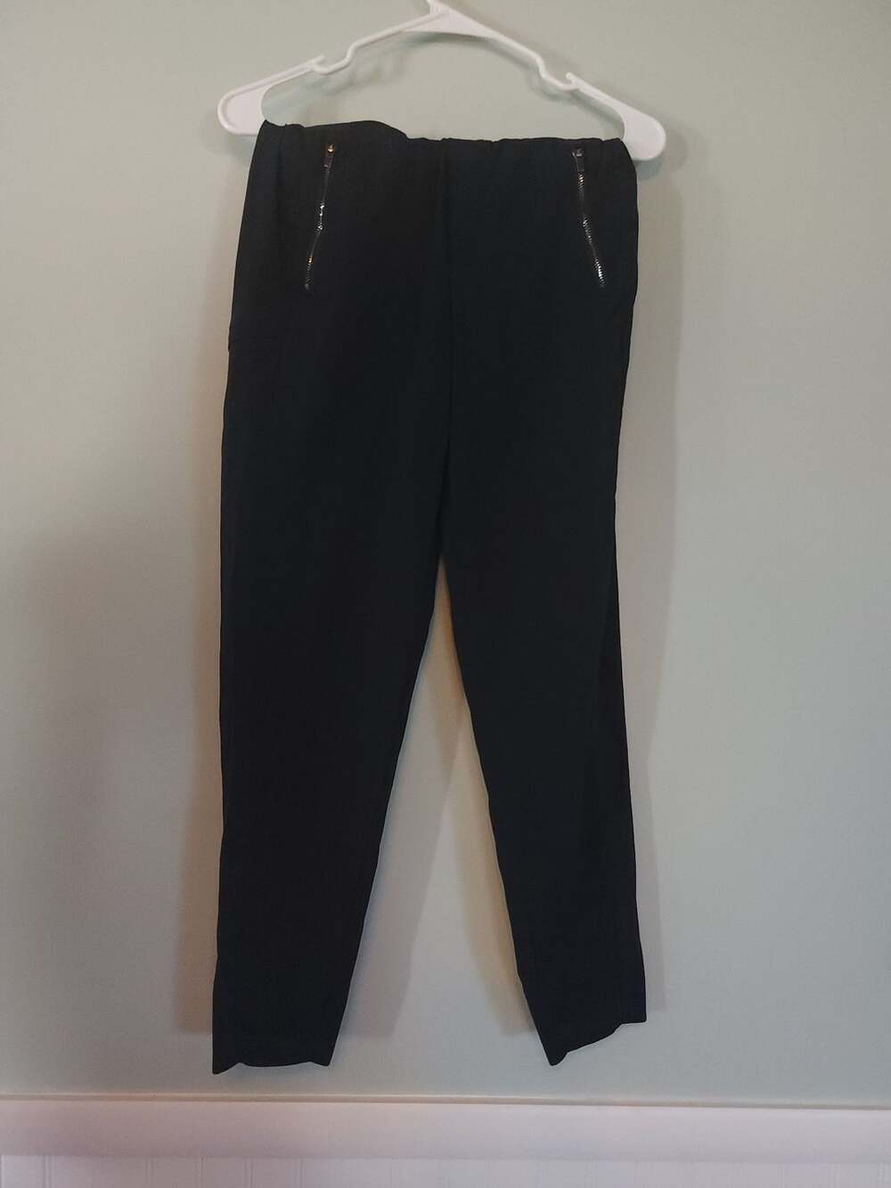 Travel Wear Packable Athleta Women's Size 4 Navy Blue Zipper Pocket Ankle Pants